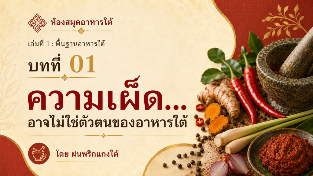 บทที่ 1 : ความเผ็ด…อาจไม่ใช่ตัวตนของอาหารใต้